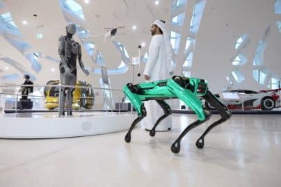 Play and interact with Robodog at the Museum of the Future