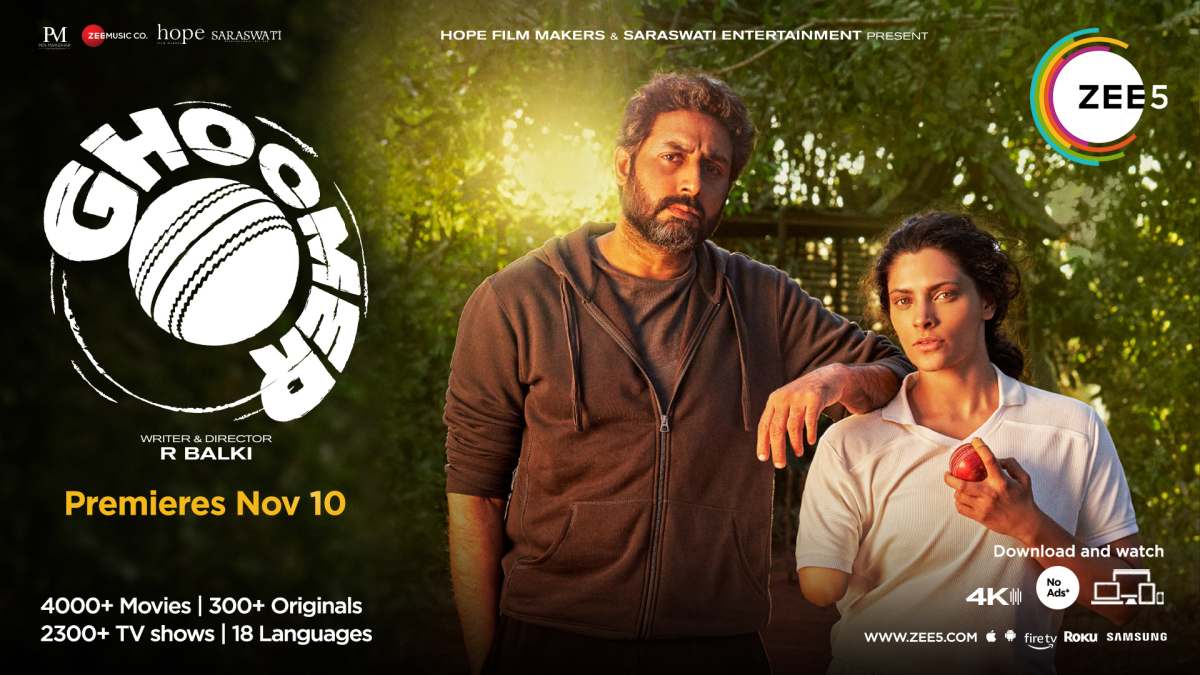 Treat for cricket lovers during ICC world cup: Abhishek Bachchan and Saiyami Kher starrer, Ghoomer will be available on ZEE5 on November 10th