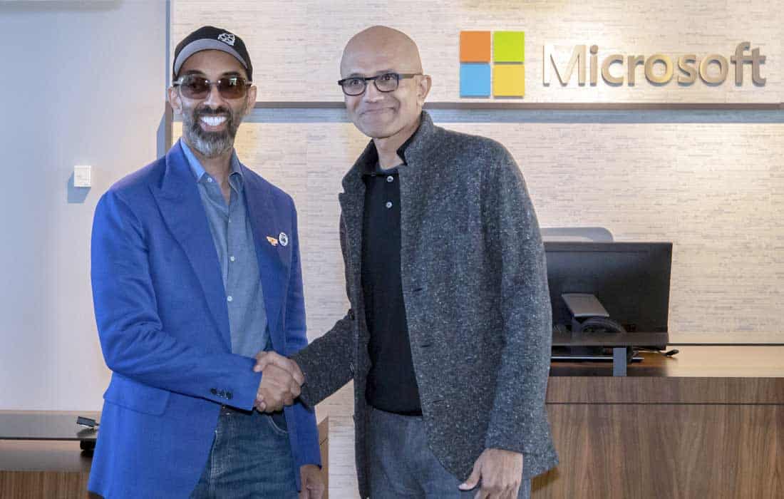 Tahnoon bin Zayed meets CEO of Microsoft