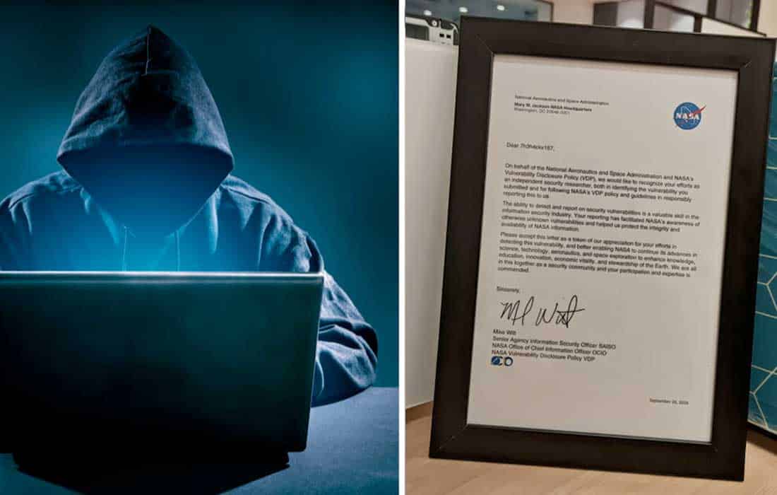 Hacker 7h3h4ckv157 receives appreciation letter from NASA for hacking their system