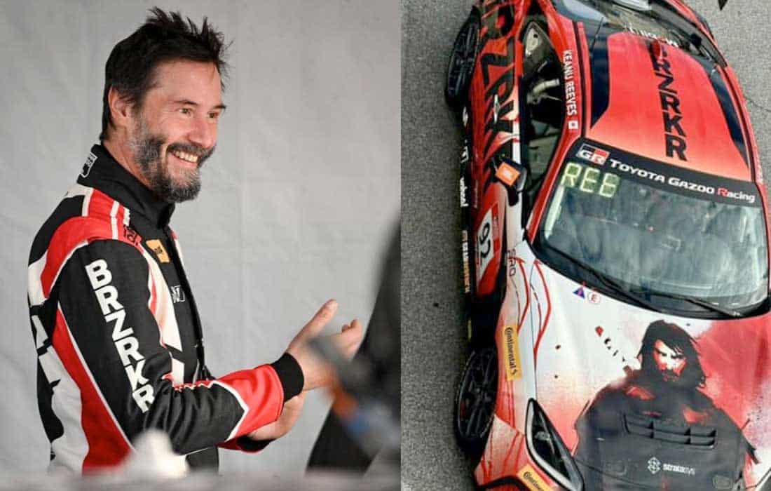 Keanu Reeves spins out during pro motor racing debut in London, escapes injury