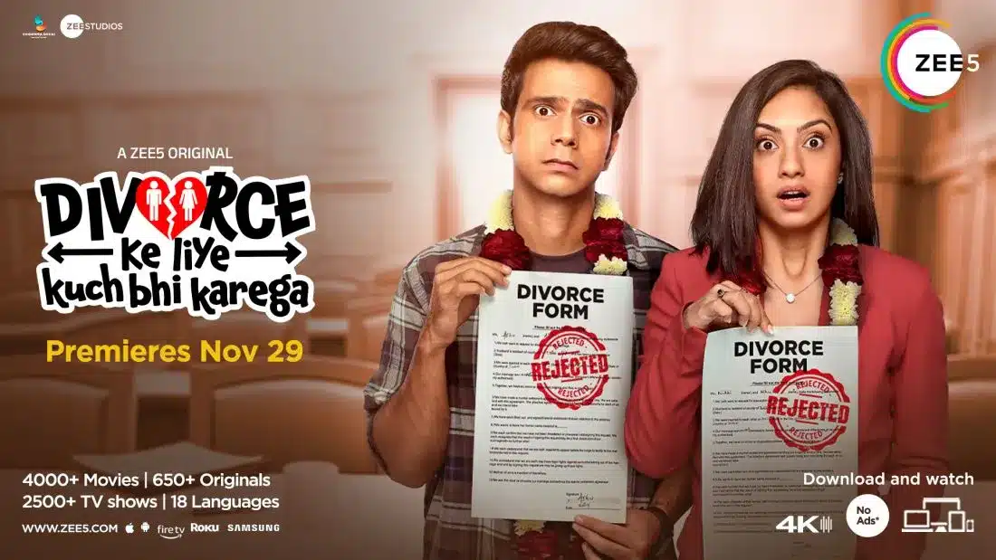 ZEE5 Global announces new romcom original series, ‘Divorce Ke Liye Kuch Bhi Karega’ starring Abigail Pande and Rishab Chadha