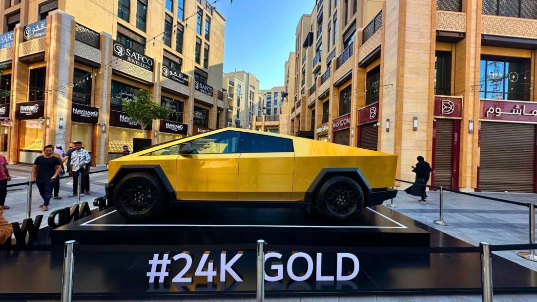 Indian Resident Wins 24K Gold-Plated Tesla Cybertruck in Dubai