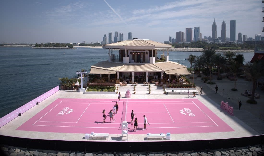 Dubai’s First Floating Pink Tennis Court Debuts at DDFTC 2025