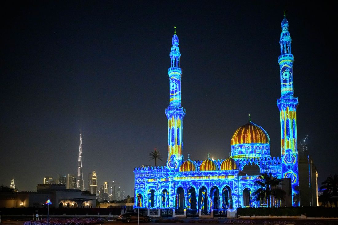 Brand Dubai illuminates iconic Dubai mosques with stunning light displays