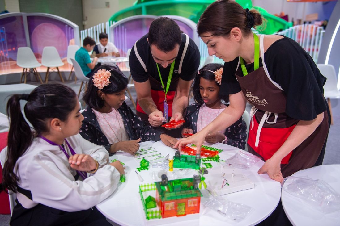 Children learn about the key role of sustainable energy sources in building happy homes at SCRF 2025