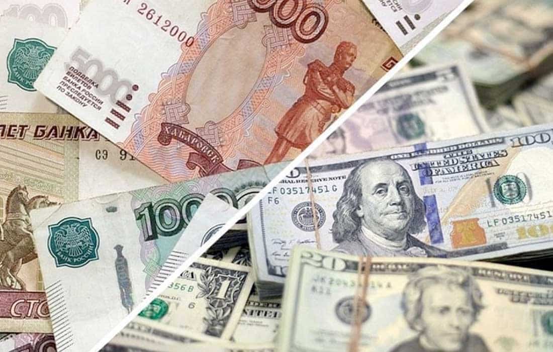 Dollar falls against ruble to 10-month low
