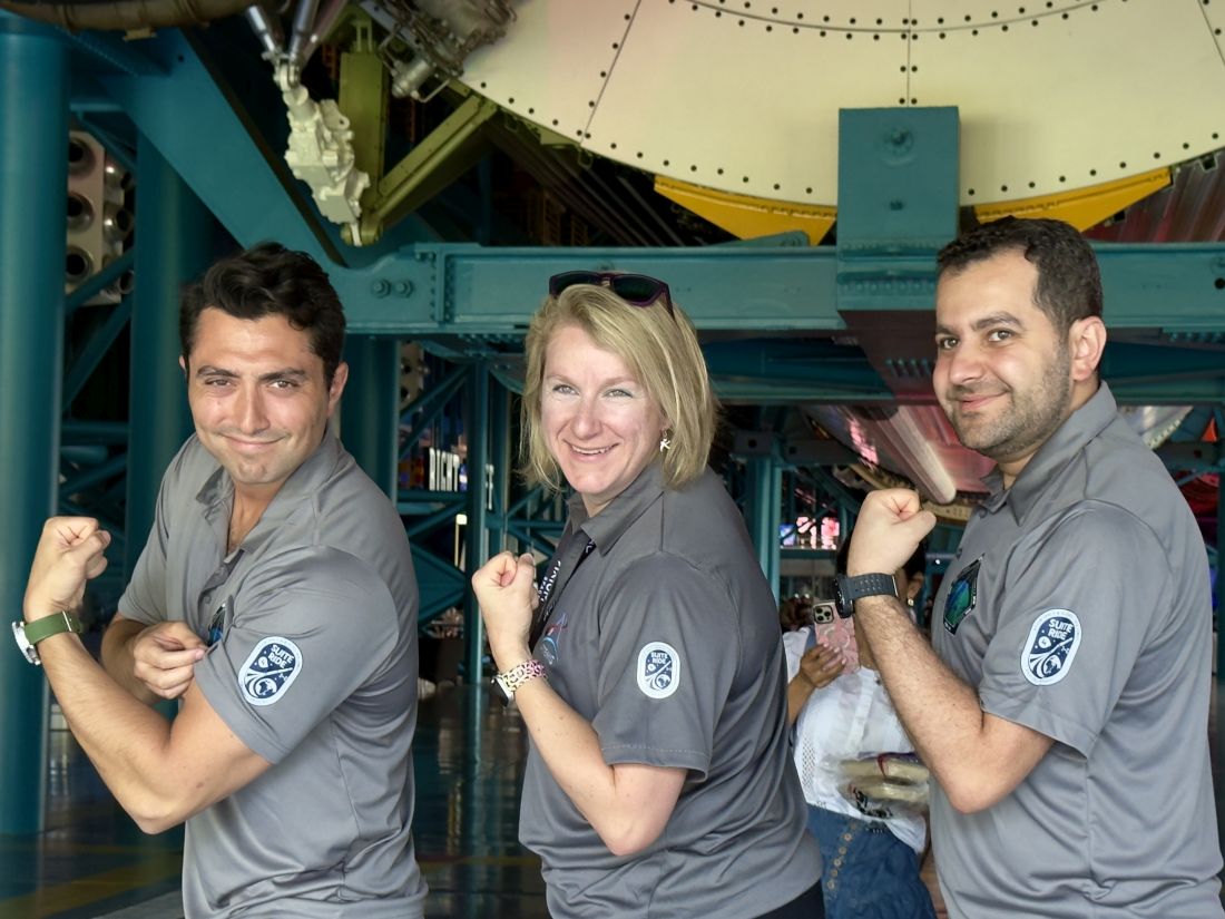 Dr. Mohammad Fityan (right), Clinical Lead of the Burjeel–Ax-4 Space Health Research, leads the initiative exploring glucose monitoring and insulin stability in microgravity