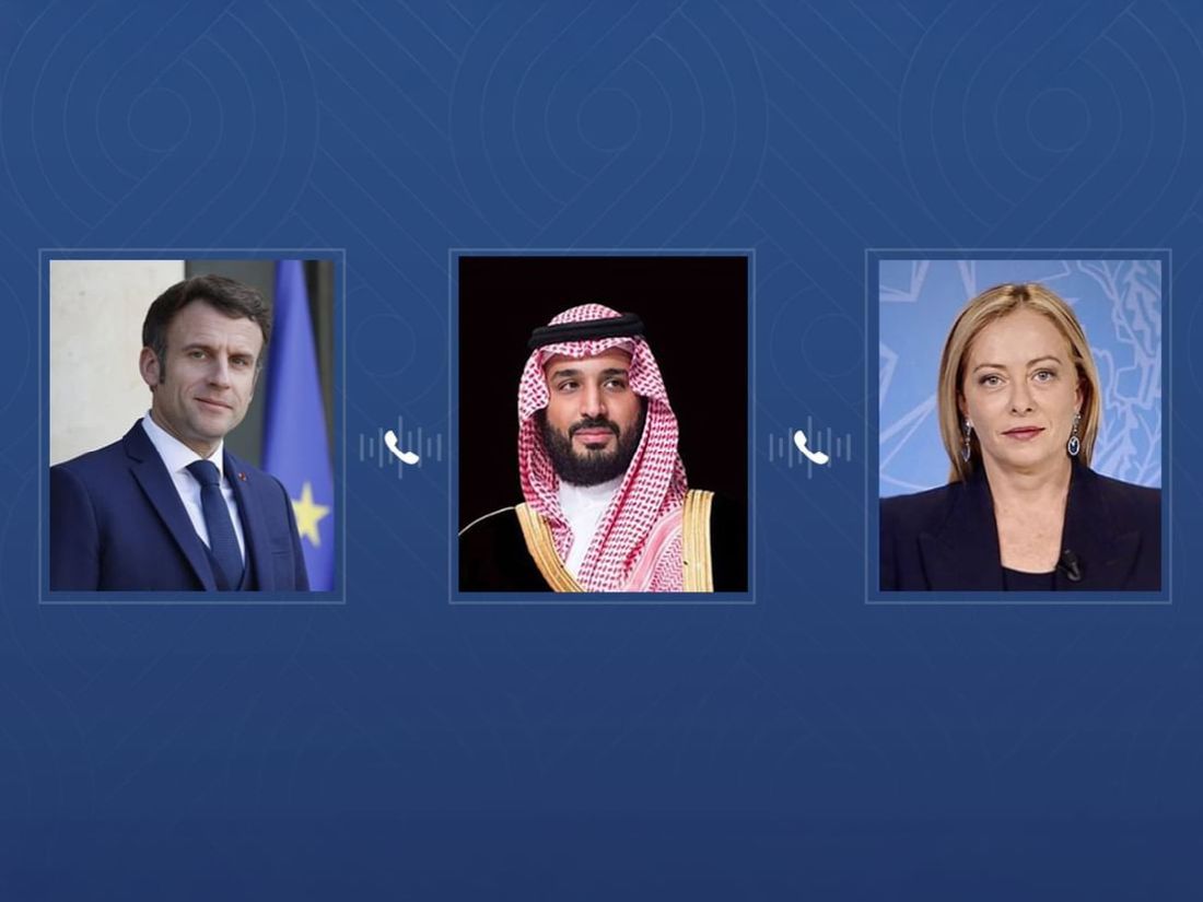 Saudi Crown Prince affirms priority of regional de-escalation, in calls with French President, Italy's PM