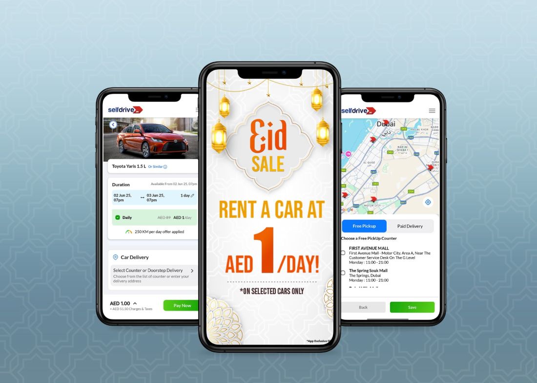 SelfDrive Mobility Launches App with AED 1 Eid Car Rental Offer