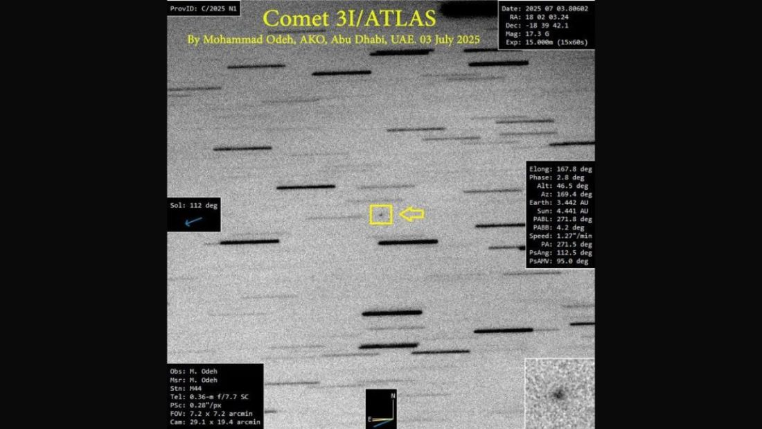 UAE observatory captures interstellar comet Space