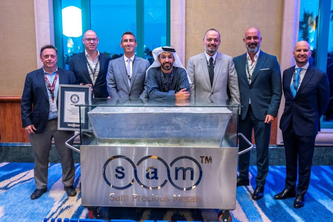 The world’s largest silver bar — weighing 1,971 kg — was unveiled by DMCC at the Dubai Precious Metals Conference