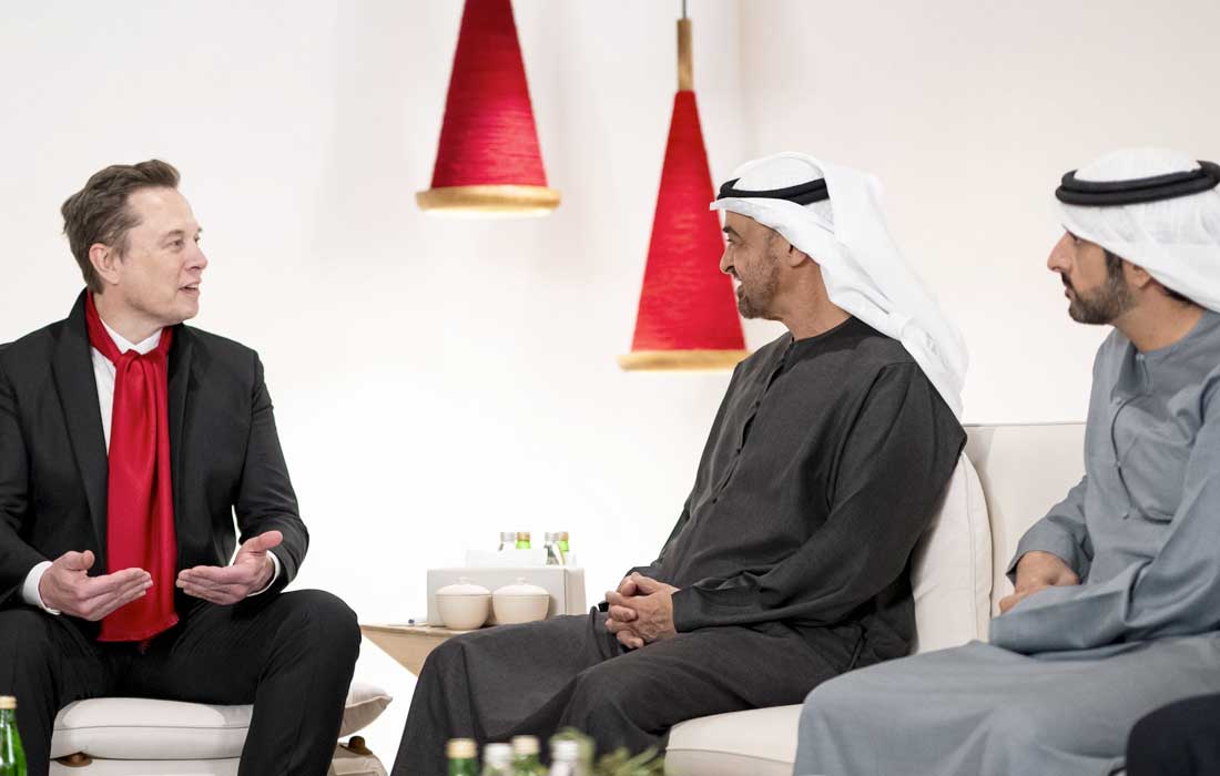 UAE President Elon Musk discuss AI future