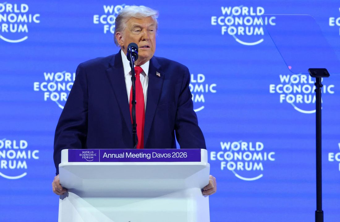 Trump calls for Greenland negotiations at Davos but rules out military force