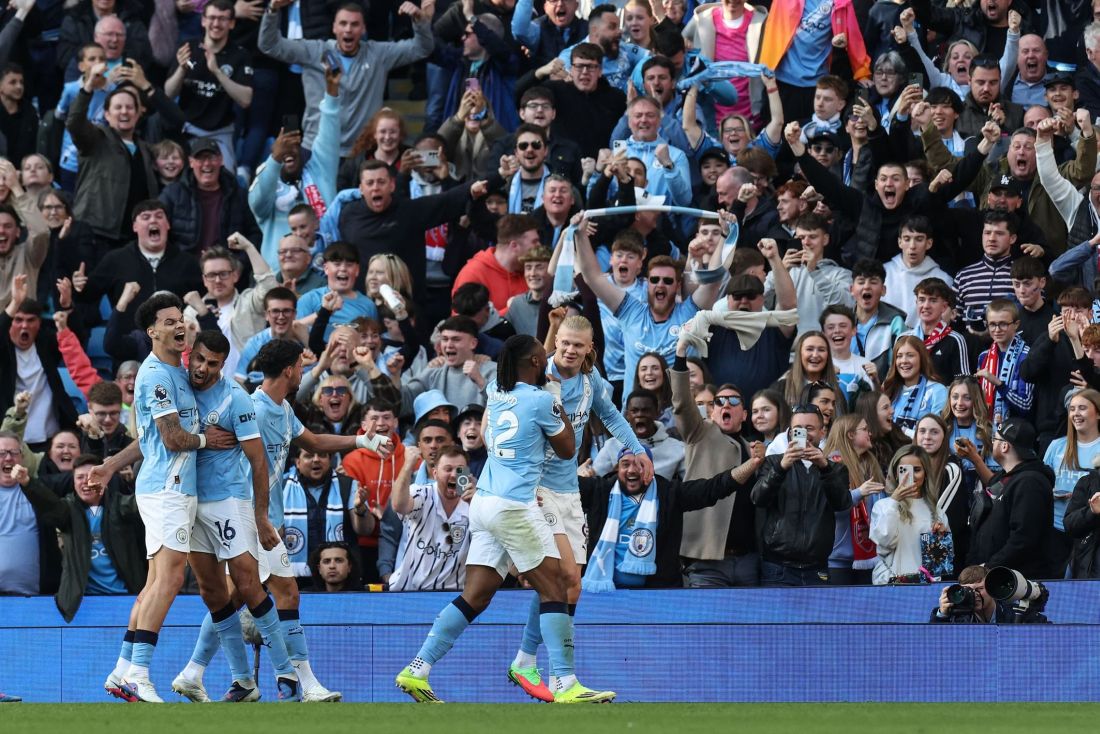 Haaland goal seals Manchester City win over Arsenal in title race