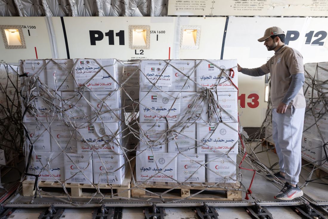 UAE sends 100 tonnes of food supplies to Gaza under ‘Humaid Air Bridge’, ‘Operation Chivalrous Knight 3’