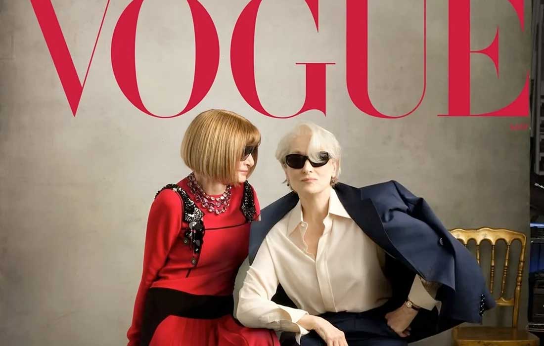 Anna Wintour appears on Vogue cover for first time with Meryl Streep