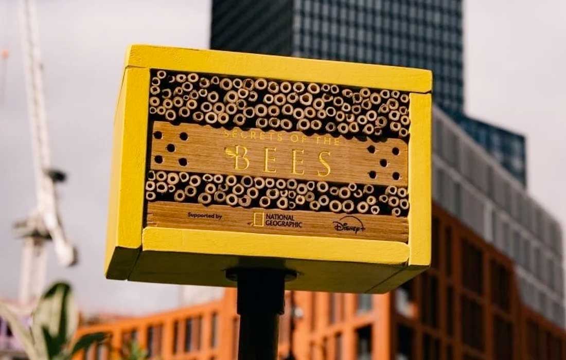 Disney turns billboards into bee homes in clever Earth Month campaign