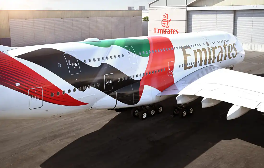 Emirates unveils UAE flag livery on iconic Airbus A380 aircraft