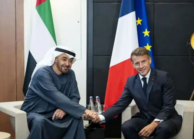 UAE and French Presidents discuss bilateral ties and regional developments on sidelines of G7 Summit