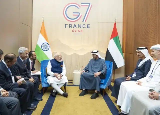 UAE President His Highness Sheikh Mohamed bin Zayed Al Nahyan AND Narendra Modi, Prime Minister of the Republic of India