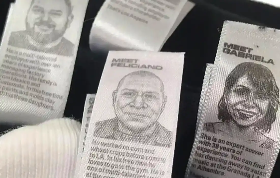 Clothing brand puts garment workers on tags and wins attention