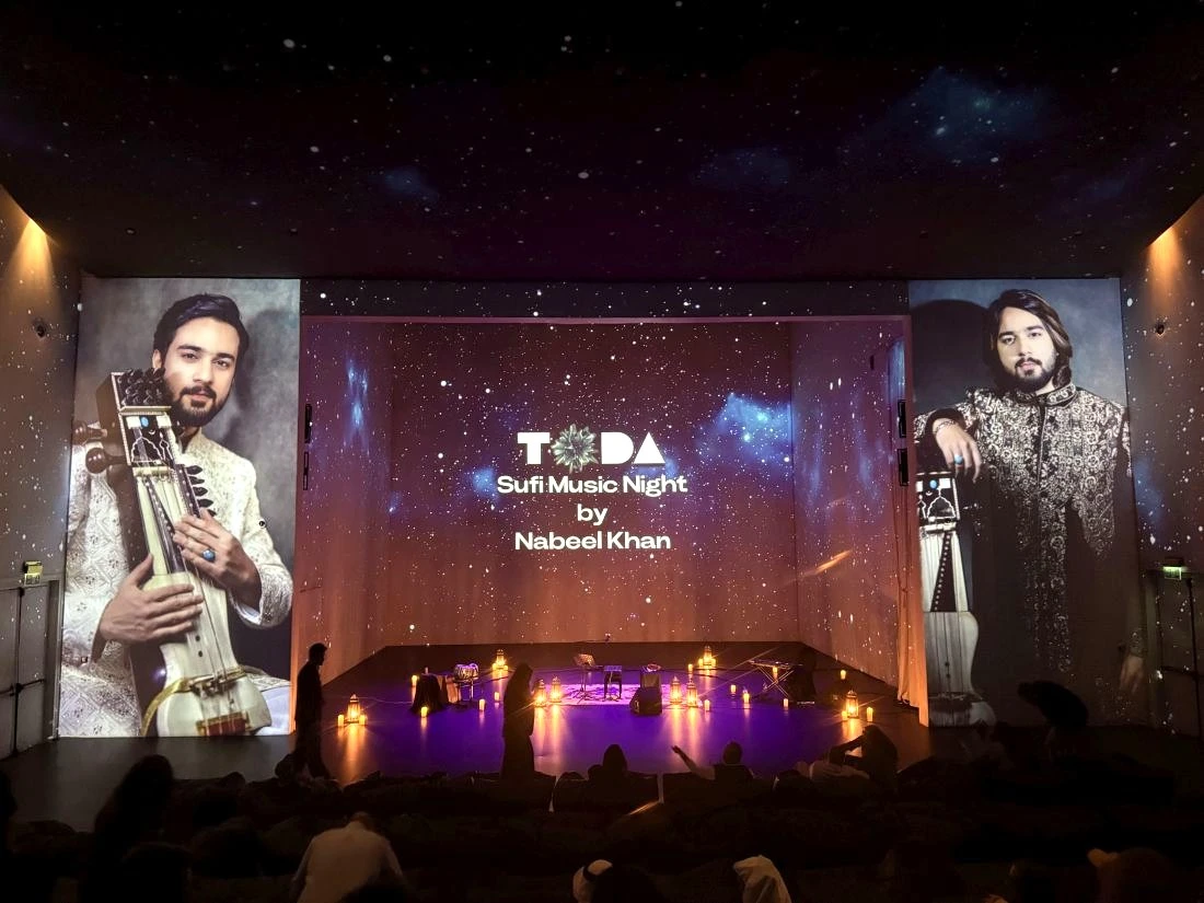 Dubai saw renowned sarangi artist Nabeel Khan blend traditional Sufi melodies with immersive digital visuals