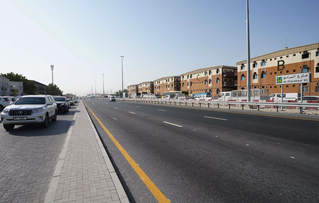 Al Marabea Street upgrade increases road capacity by 30 per cent and cuts peak-hour journey times across Dubai’s busy Al Quoz area.