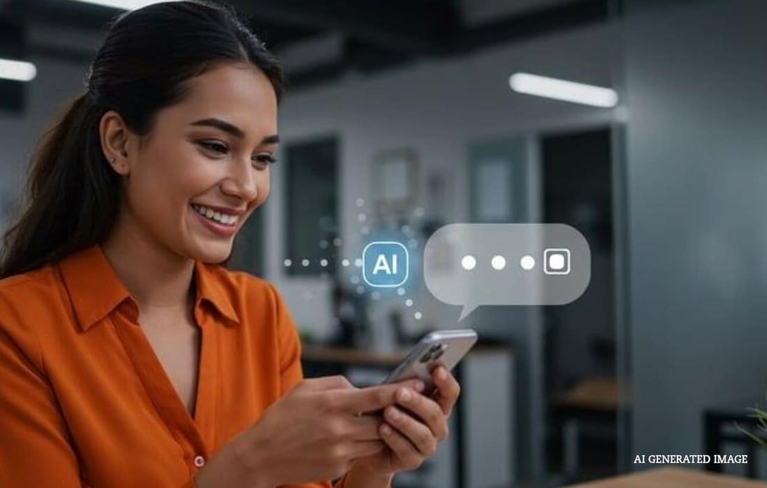 Human customer-service agent beside a smartphone representing Meta Muse and its human concierge calling feature.