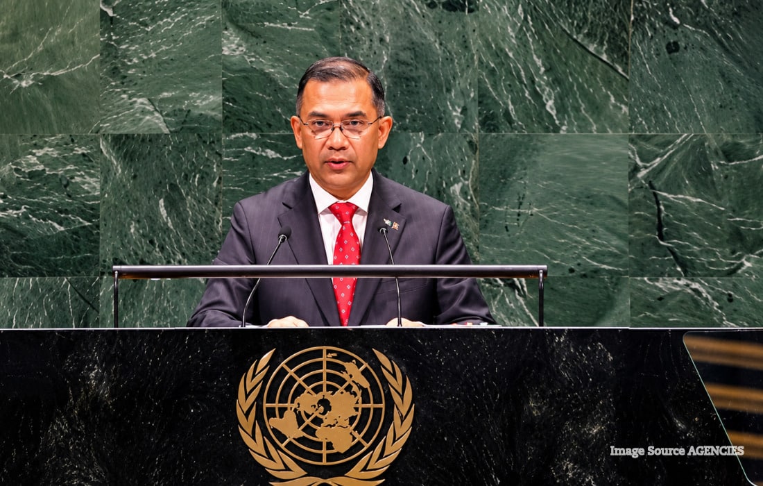 Bangladesh prime minister addresses the 81st UN General Assembly in New York on September 24, 2026.