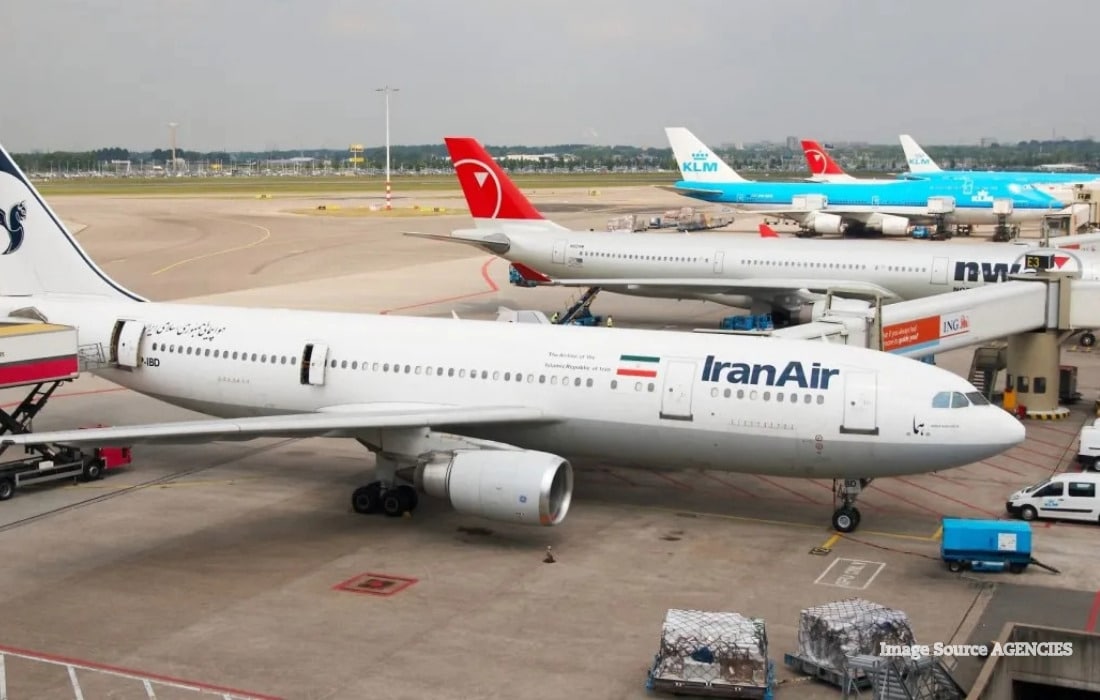 Aircraft at a UAE airport as Iranian airline flights face suspension.