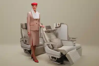 Emirates unveils world-first electric Premium Economy seat with privacy screen