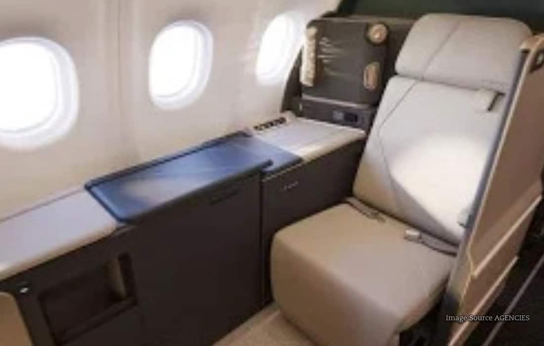 New Etihad A330neo cabin unveiled under the airline’s Beyond Borders guest experience at Arabian Travel Market 2026.