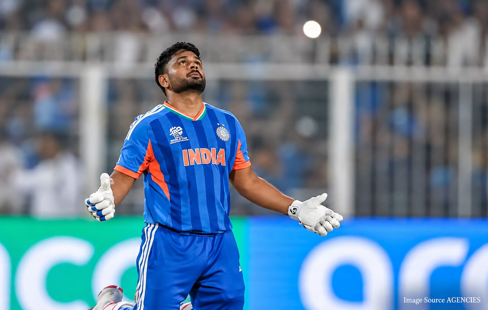 Sanju Samson batting during India’s seven-wicket T20 victory over Afghanistan in New Delhi.