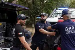 UAE rescue team uses drones to find Nepal flood survivors