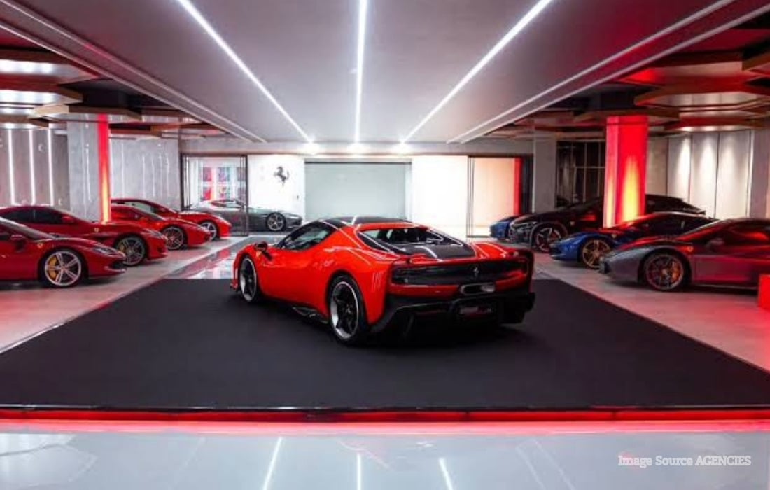 Ferrari Riyadh showroom featuring luxury sports cars and new retail design in Saudi Arabia