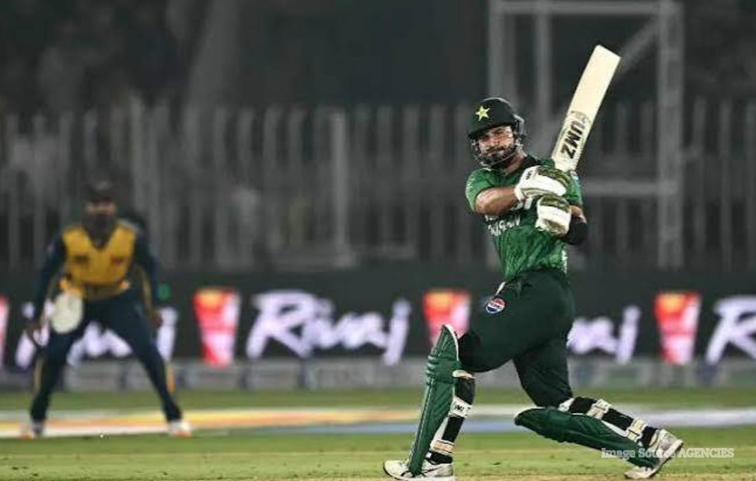 Pakistan captain Sahibzada Farhan batting against Sri Lanka during the opening T20 international at Rawalpindi Cricket Stadium on October 9, 2026