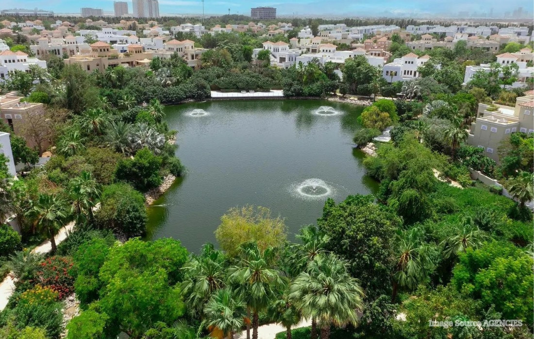 Green parks and tree-lined landscapes in Dubai as the emirate targets planting 3.5 million trees by 2040