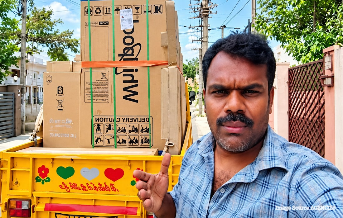 Madurai social media influencer Veeramani, who received prank cash-on-delivery orders after sharing his address online for Diwali sweets