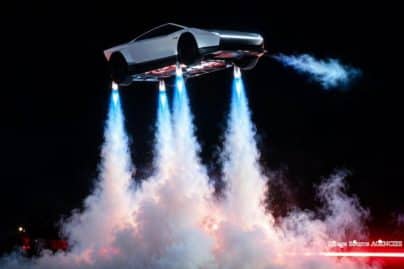 Tesla flying car unveiled with SpaceX thrusters and 2028 production plans