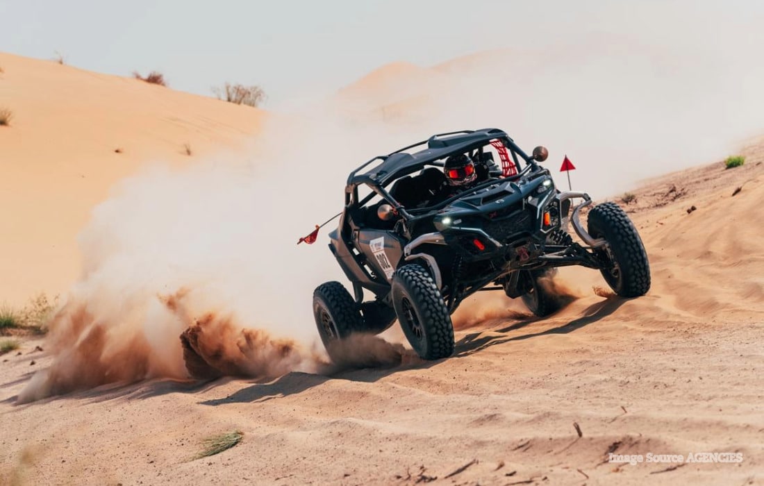 Abu Dhabi Baja Challenge 2026 features 113 competitors racing across Tilal Sweihan desert dunes.
