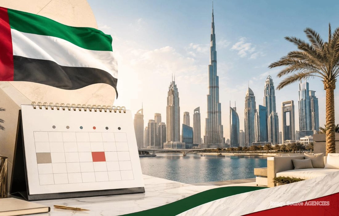 UAE public holidays 2027 calendar highlighting expected long weekends and National Day holidays