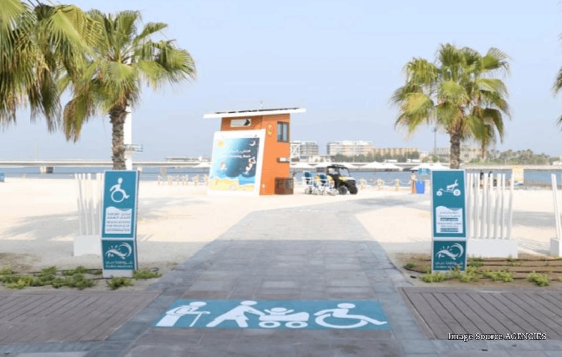Wheelchair-accessible pathways and inclusive facilities at Dubai public parks and beaches