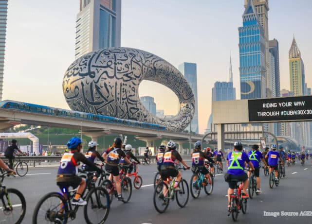 Dubai Fitness Challenge 2026 participants enjoying free workouts and sports activities at Kite Beach Fitness Village