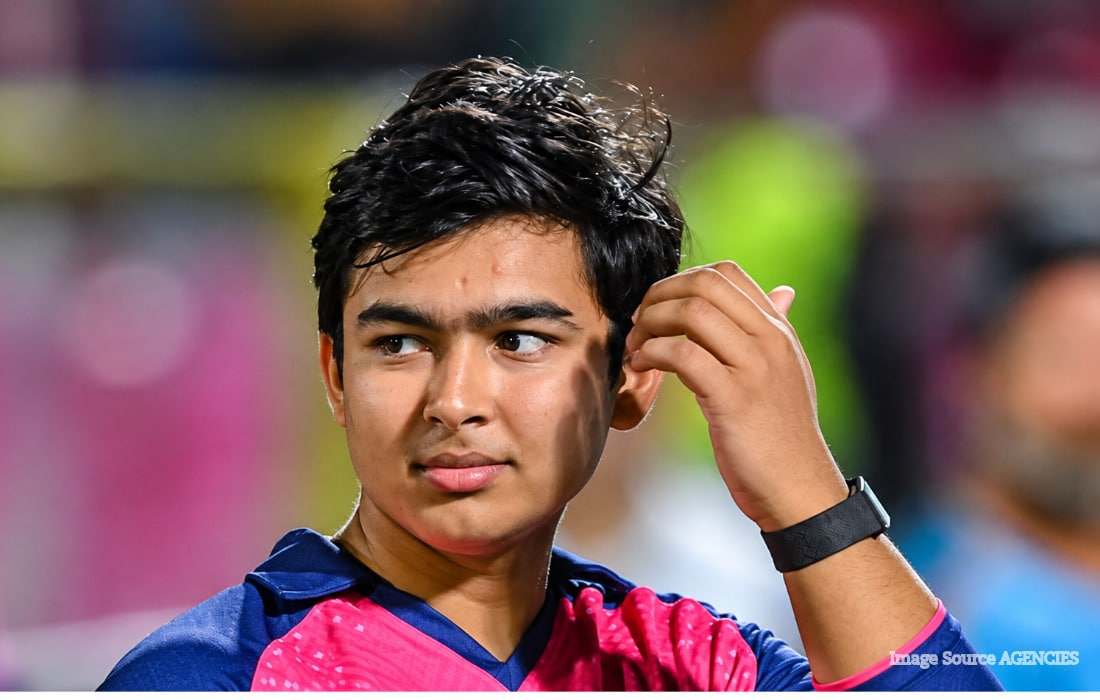 Vaibhav Sooryavanshi batting for India during the Asian Games 2026 cricket semi-final against Sri Lanka.