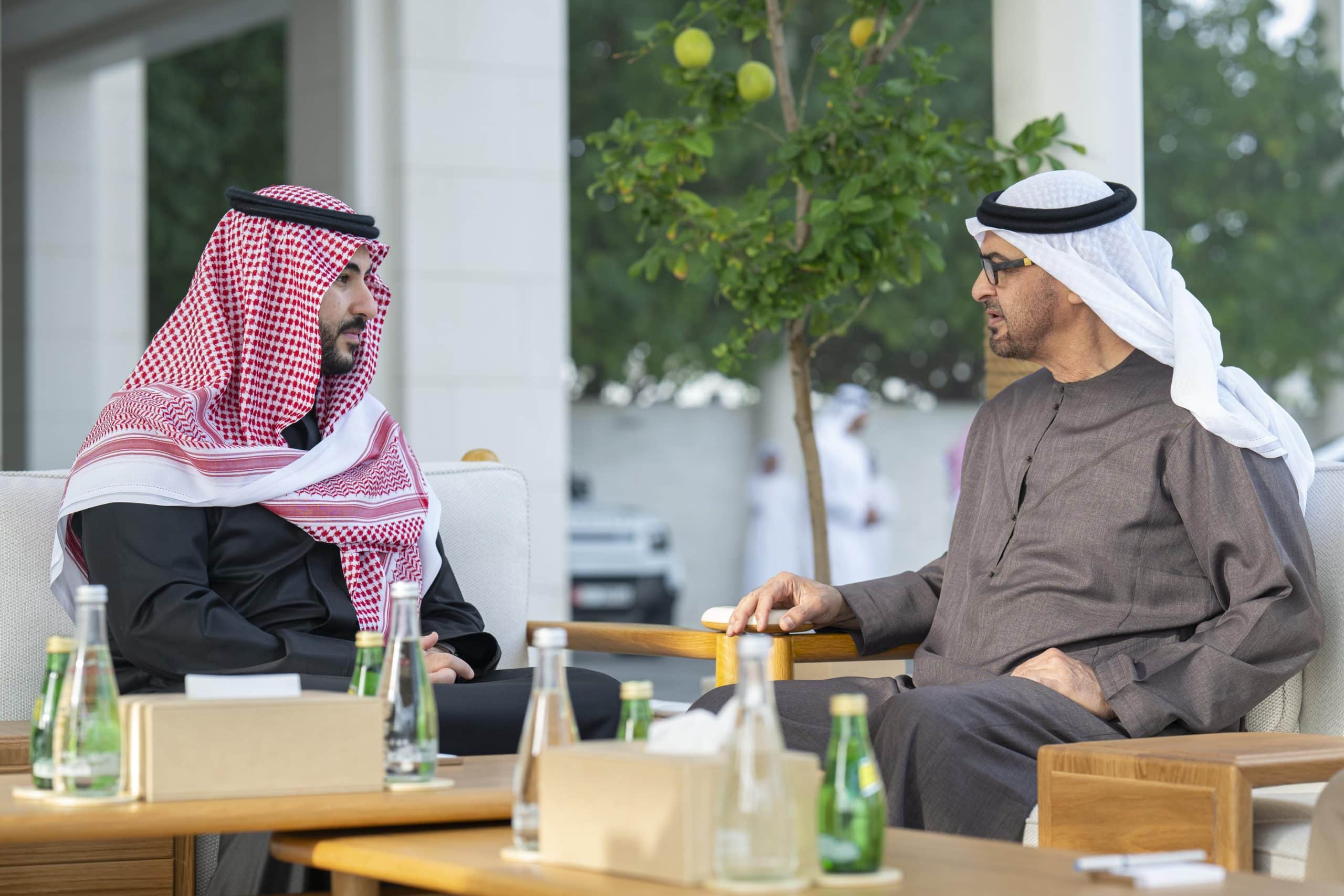 UAE President Sheikh Mohamed bin Zayed meets Saudi Defence Minister Prince Khalid bin Salman in Abu Dhabi